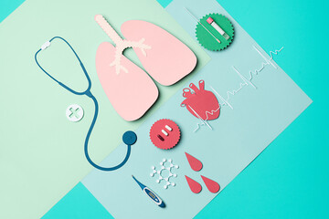 Pneumonia disease illustration