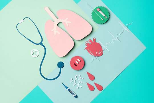 Pneumonia disease illustration