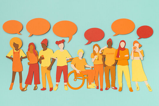 Group of diverse young people representing Gen Z