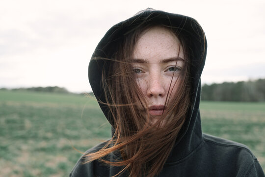 young girl in the hood
