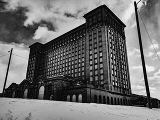 Abandoned railway station Detroit, Michigan.