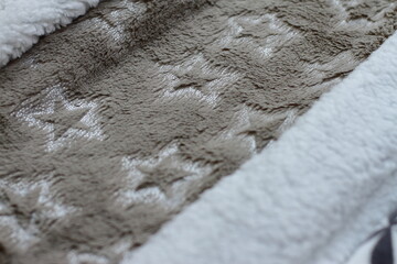 Soft plaid, colorful tender blanket, wool warming fabric for covering 