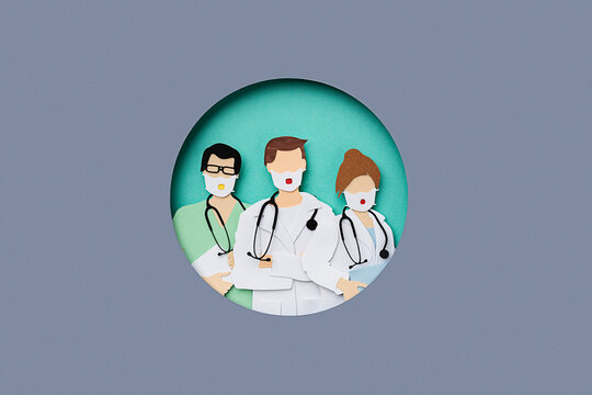 Medical workers illustration