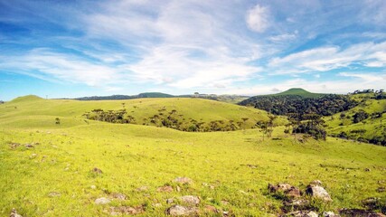 Fototapeta premium Beautiful fields in Rio Grande do Sul, Brazil