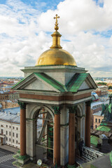 Details of the facade of St. Isaac's Cathedral in St. Petersburg, Russia