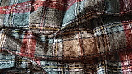 Multi colored tartan fabric background