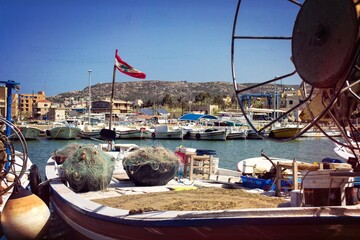 fishing boats in the harbor