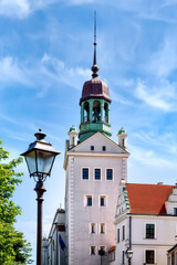 Fototapeta premium View to the Castle of the Pomeranian Dukes in Szczecin. Renovated castle with art and history exhibitions and classical concerts