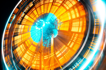 Long Exposure of a Ferris Wheel