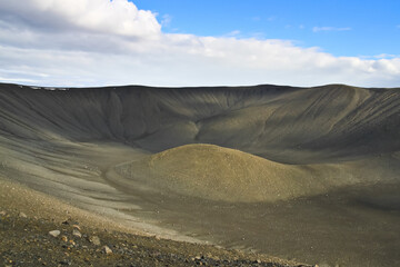 Fototapeta na wymiar Hverfjall volcano crater in lake myvatn area iceland