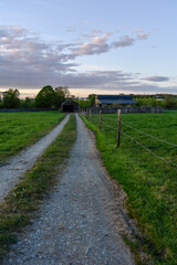 Fototapeta na wymiar Irish Farm at Sunset