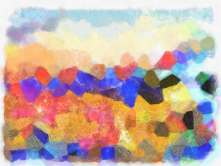 Abstract pictures Various colorful watercolor painting pattern background image create impressionist painting pattern