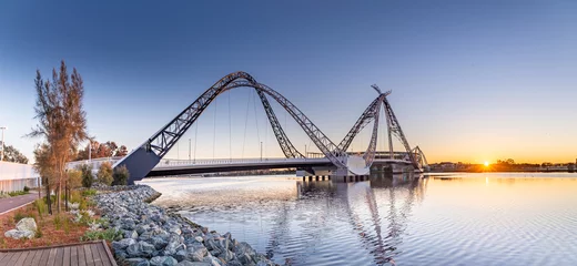 Zelfklevend Fotobehang Matagarup Bridge, Perth, Western Australia © RiSm Photographics