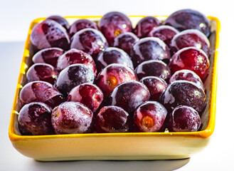 Delicious purple grapes freshly picked and ready to be eaten in cakes, smoothies and other desserts.