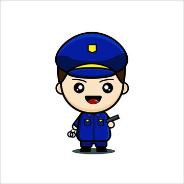 Cute Police Mascot