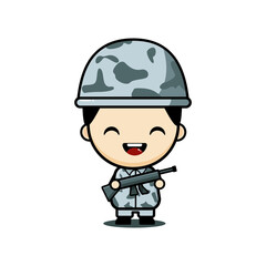 Cute Army Mascot