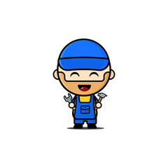 Cute Mechanic Mascot