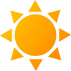 シンプルな太陽のピクトグラムアイコン