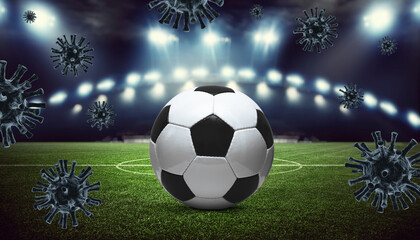 Fototapeta premium Soccer events through the corona virus time
