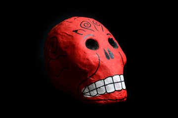 Dia de los muertos, Calaverita de papel maché, para ofrenda de dia de muertos / Paper mache skull, for the day of the dead offering