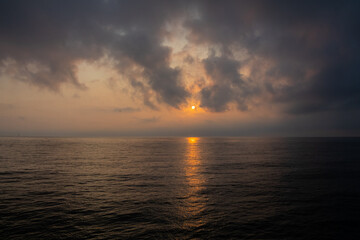 Cloudy moody sunset