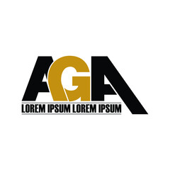 Obraz premium AGA letter monogram logo design vector