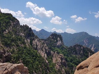 majestic seoraksan, fine scenery, rock mountain