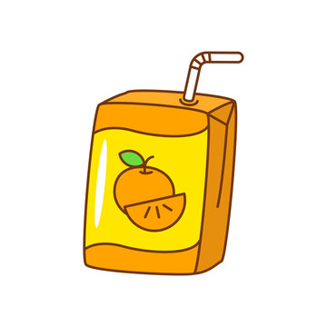 Orange juice with small box package and straw cartoon illustration isolated on white background Stock Vector | Adobe Stock Orange juice with small box package and straw cartoon illustration isolated on white background Stock Vector | Adobe Stock