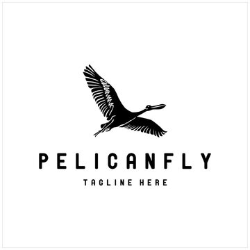 Beauty Silhouette Pelican Bird Flying Clip Art Inspiration