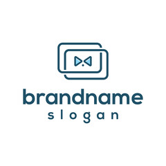 Tie media logo design vector