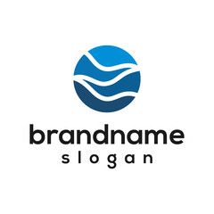 Wave logo design vector