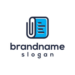 Modern document logo design vector