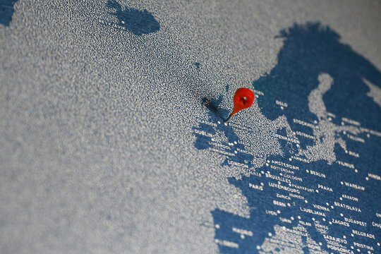 handmade british map in europe