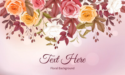 Fototapeta na wymiar Beautiful floral hand drawing background frame