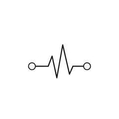 Heart beat monitor pulse line art icon for medical apps and websites isolated on white background EPS Vector