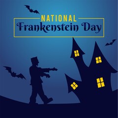 National Frankenstein Day Vector Illustration
