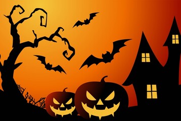 Halloween Background Concept Design Vector Illustration