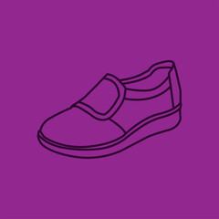 Pantofel Shoe vector for icon and logo design template