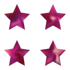 Kit of pentagram blurred backgrounds.