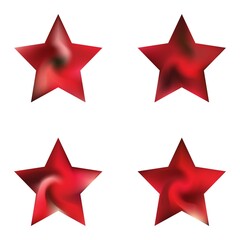 Kit of pentagram blurred backgrounds.