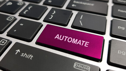 Fototapeta premium Automate concept using keyboard key