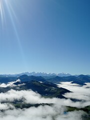 snow covered mountains