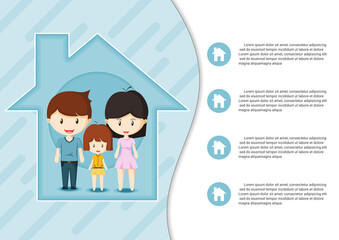 infographic Home Family presentation template