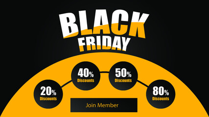Black Friday promotional campaign. It has an eye-catching yellow appeal.