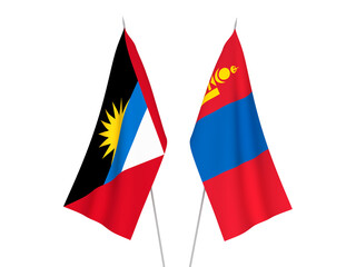 Antigua and Barbuda and Mongolia flags