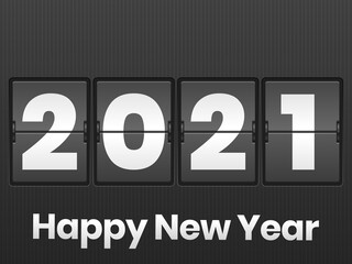 Flip clock happy new year 2021