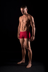 Athletic man in underwear.