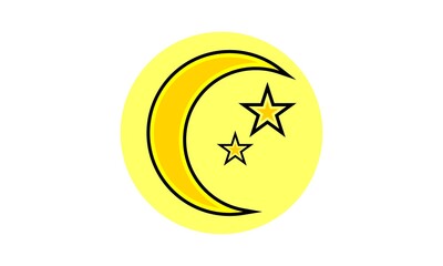 moon and star logo vector