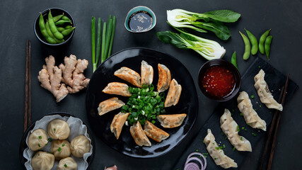 Asian dumplings set