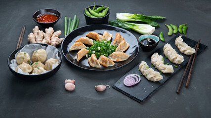Asian dumplings set